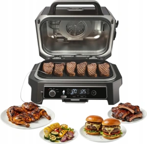 Электрический гриль Ninja Woodfire Pro XL OG850EU, 1395 см², термощуп для мяса