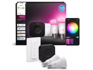Комплект из 3 ламп с диммером Dimmer Switch и мостом Bridge Pro Philips Hue White and Color Ambiance A60 929003853503
