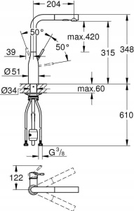 Смеситель для кухни Grohe Essence New Single Hole 30270AL0, матовый графит