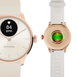 Гибридные смарт-часы Withings ScanWatch Light 37мм, песочные/розовое золото HWA11