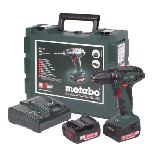 Дрель-шуруповёрт аккумуляторная Metabo BS 14.4 Li 602206530 в кейсе с 2 аккумуляторами 14.4 V/2.0 Ah и ЗУ