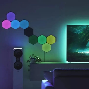 Стартовый набор Nanoleaf Shapes Hexagon Black 9 панелей черный (NL42-0102HX-9PK)