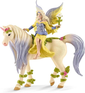 Фигурки Schleich Эльфийка Сера на цветочном единороге 70565, 2 шт.