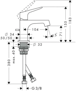 Смеситель Hansgrohe Axor Citterio M 34016000