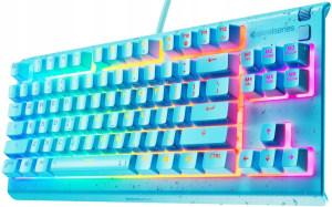 Игровая клавиатура SteelSeries Apex 3 TKL US (64933), голубой