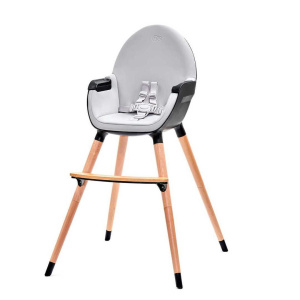 Стульчик для кормления Kinderkraft FINI 2-in-1, серый/дерево
