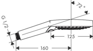 Ручной душ hansgrohe Raindance Select S 120 3jet 26530990, полированное золото