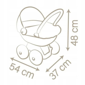 Коляска для кукол Smoby Baby Nurse - Кукольная коляска с пластиковым козырьком для куклы - Смоби 220377
