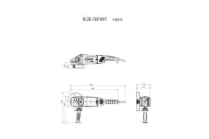 Угловая шлифмашина сетевого питания Metabo W 26-180 MVT 606473260