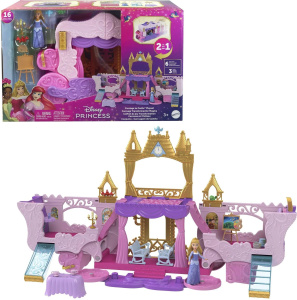 Набор Mattel Disney Princess - Карета-замок 2-в-1, игровой набор с фигурками и аксессуарами - Дисней Принцессы HWX17