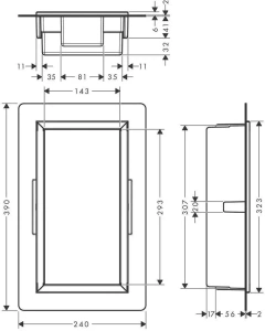 Настенная ниша Hansgrohe XtraStoris Original 56092700, матовый белый