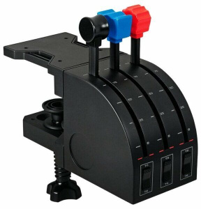 Комплект Logitech G Flight Yoke System с блоком рычагов Throttle Quadrant, черный