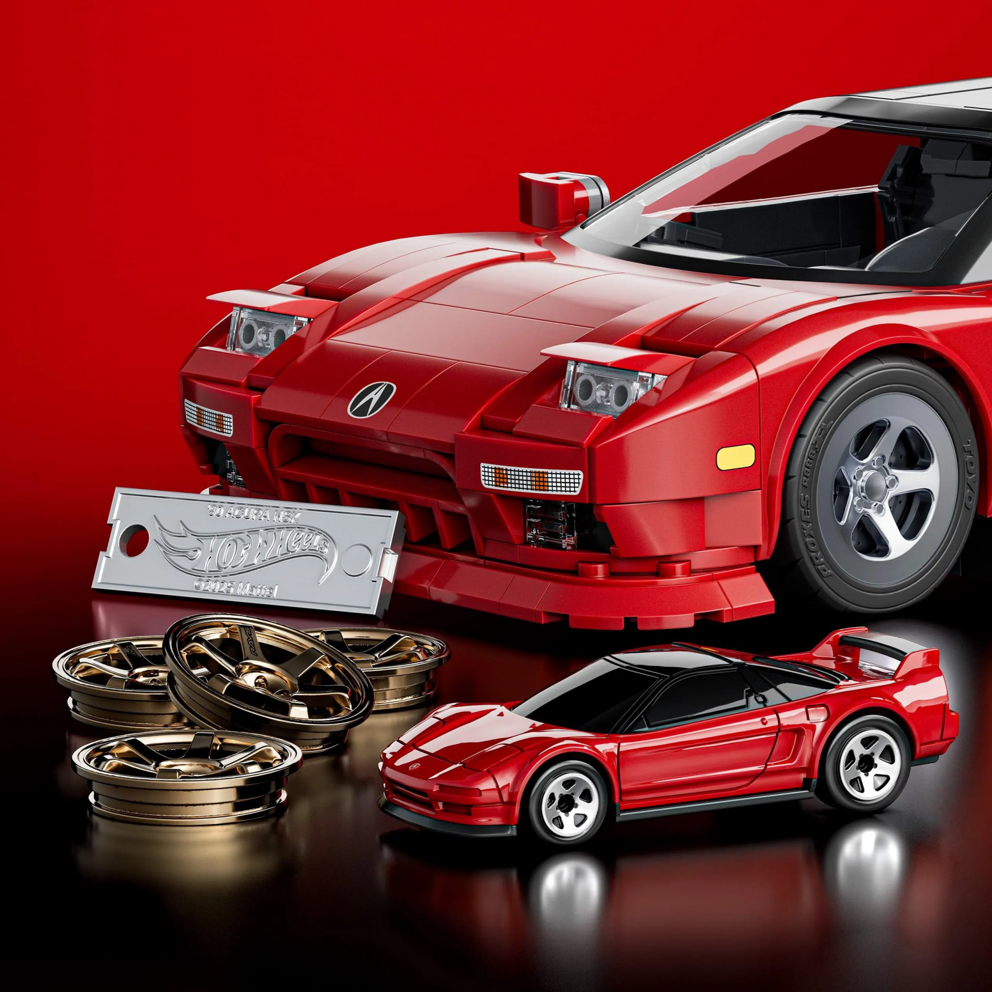 Hot Wheels Elite Series 90 Acura NSX, набор блоков Mattel Brick Shop (JFW70 / JFT17)