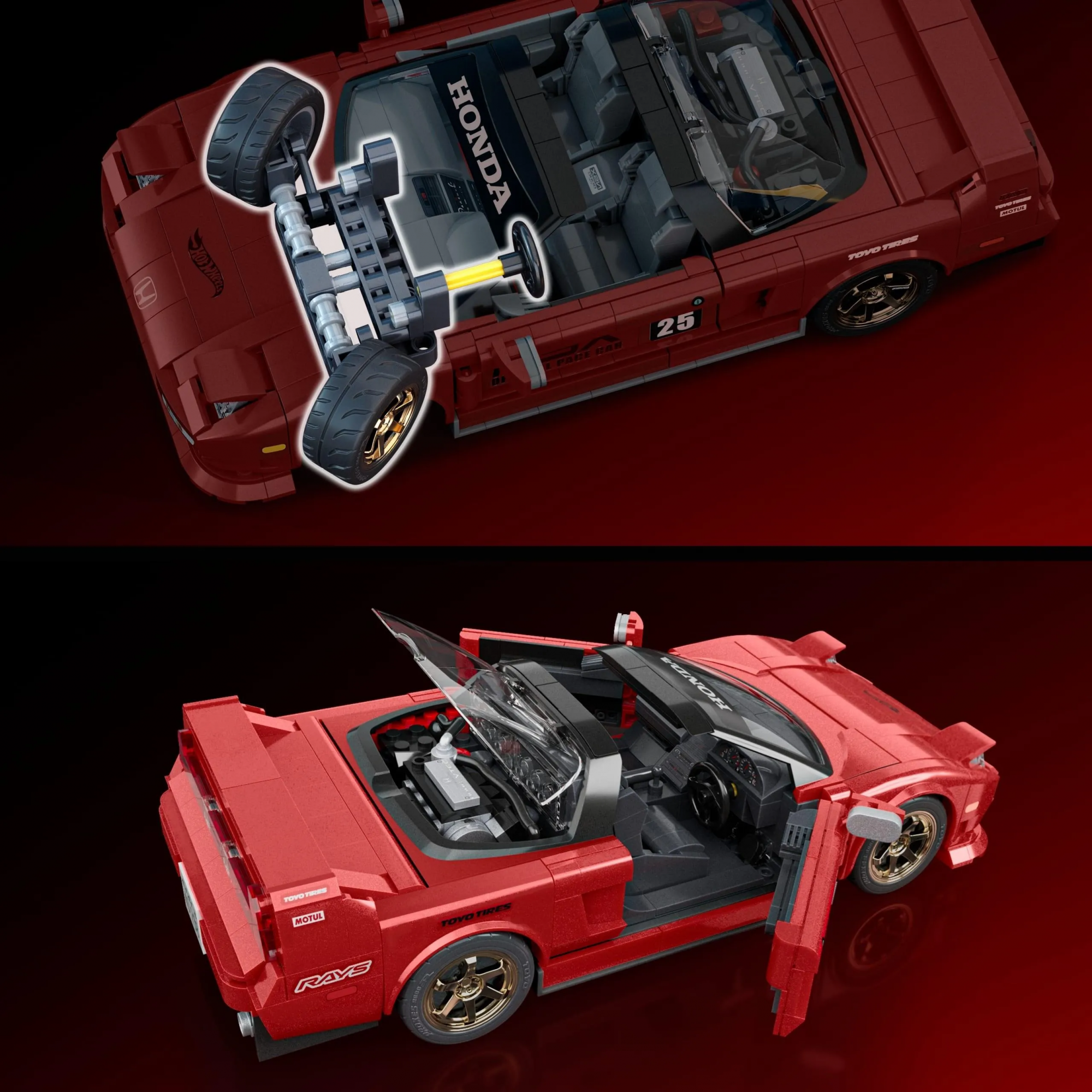 Hot Wheels Elite Series 90 Acura NSX, набор блоков Mattel Brick Shop (JFW70 / JFT17)