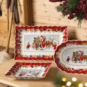 Блюдо овальное глубокое Villeroy & Boch Toy's Fantasy Санта и дети 29см 14-8332-2556
