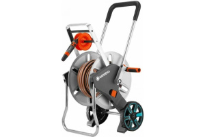 Тележка для шлангов металлическая Gardena AquaRoll M Easy с комплектом для полива 18547-20.000.00