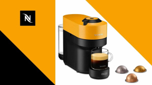 Капсульная кофемашина DeLonghi Vertuo Pop ENV90. Y, желтый
