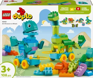 Конструктор LEGO DUPLO 10451 Динозавры на колёсах 3 в 1