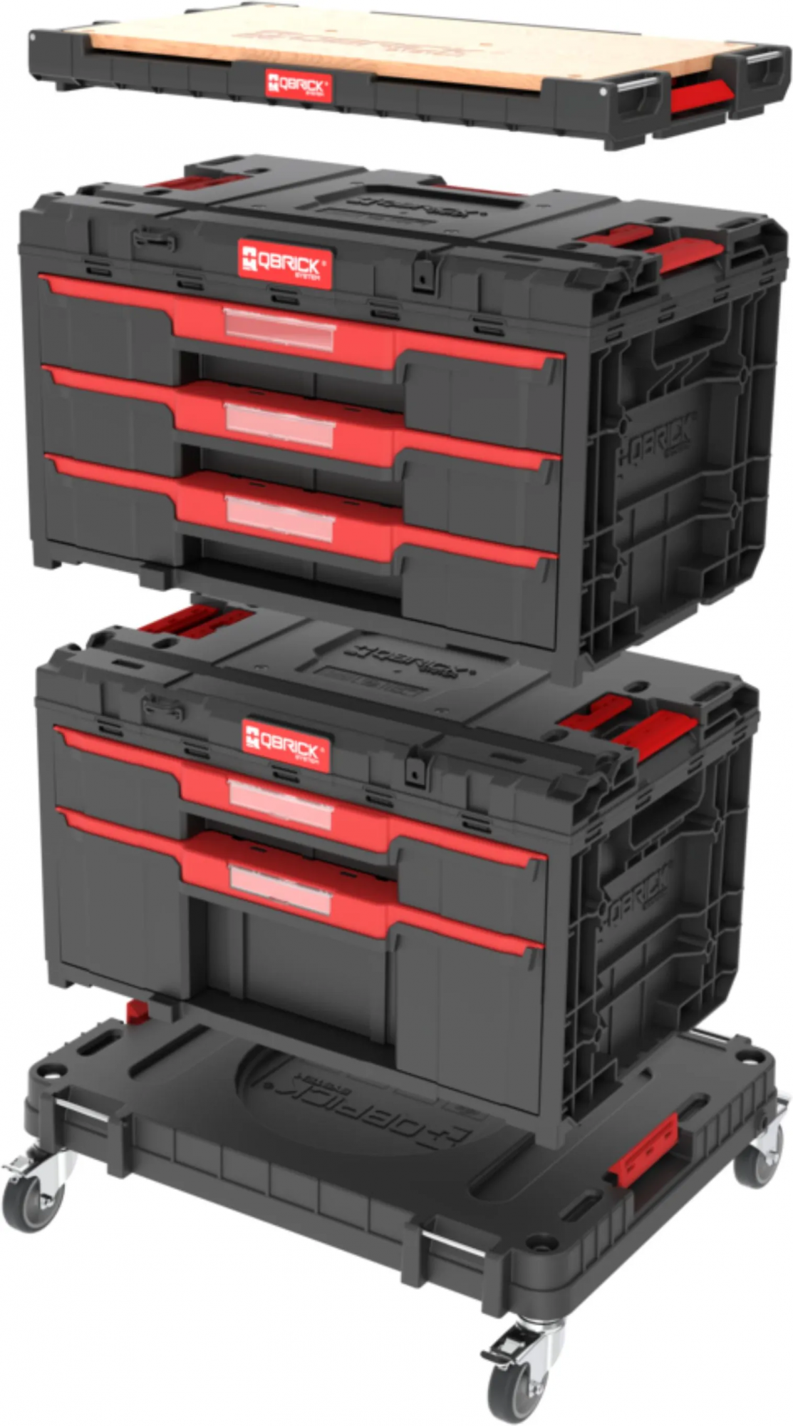 Набор выдвижных ящиков для мастерской Qbrick System ONE, 4 шт.
