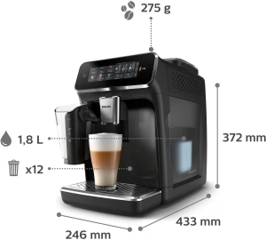 Автоматическая кофемашина Philips 3300 LatteGo EP3341/50, черный