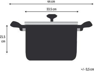 Кастрюля Tefal Space+ Emotion+ E3368555 13,8л с крышкой