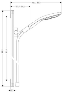 Душевой гарнитур Hansgrohe Raindance Select S 26626000, хром