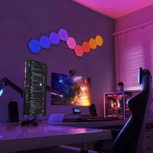 Стартовый набор Nanoleaf Shapes Hexagon Black 9 панелей черный (NL42-0102HX-9PK)