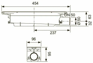 Сифон для душевого лотка TECE Drainprofile 673002