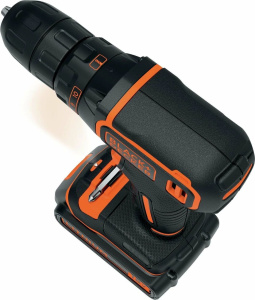 Аккумуляторная дрель Black+Decker BDCDC18BAFC, с АКБ