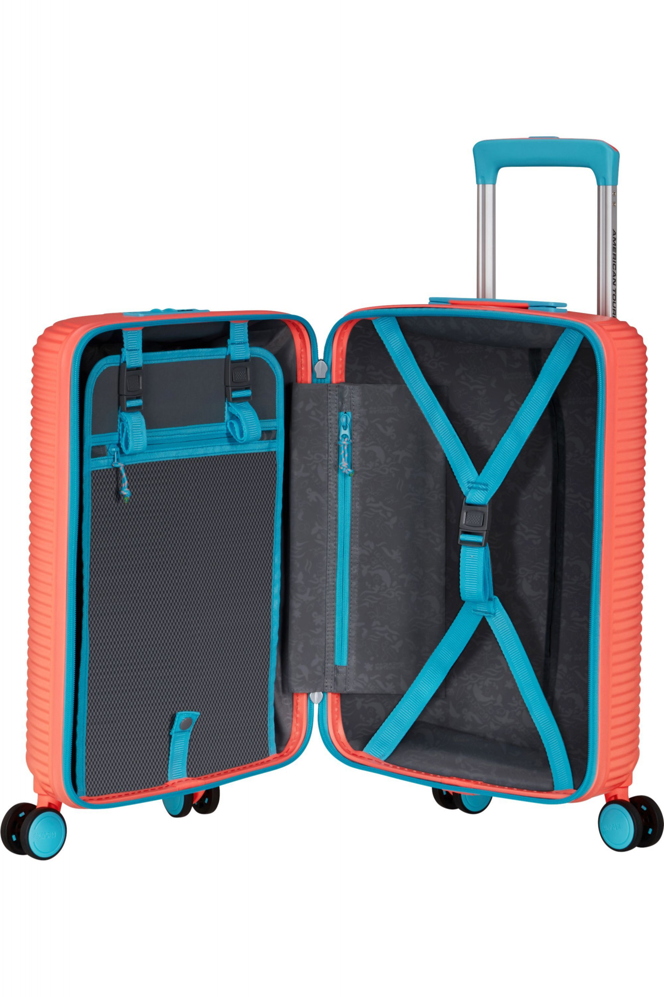 American Tourister Rollio 52cm чемодан для ручной клади Коралловый/Синий