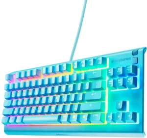 Игровая клавиатура SteelSeries Apex 3 TKL US (64933), голубой