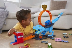Набор игровой Hot Wheels City T-rex Loop HKX42