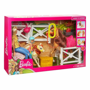 Набор кукол Barbie Барби, Челси и любимые лошадки, FXH15