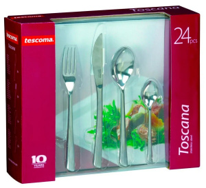 Tescoma Набор столовых приборов Toscana, 24 шт. серебристый 6 24 шт.