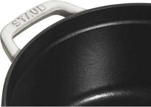Чугунная круглая кастрюля Staub La Cocotte 3,8 л, белая трюфель 405014120