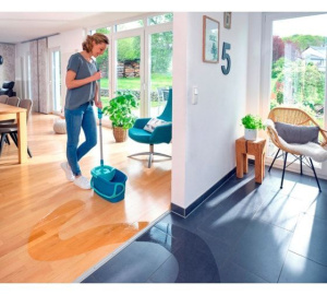 Набор для мытья полов Leifheit Clean Twist Disc Mop Ergo, швабра, ведро с отжимом 52101