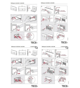 TECE панель смыва с двумя клавишами, стеклянная, 9240800 (белая)