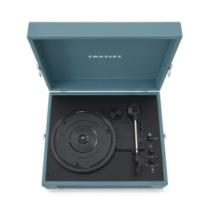 Виниловый проигрыватель CROSLEY VOYAGER PLUS Washed Blue c двухсторонним Bluetooth