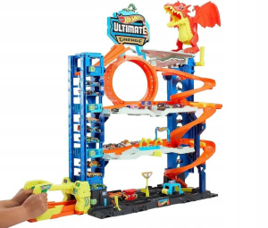 Hot Wheels City Mega Garaz Dragon Attack HKX48 2 машины