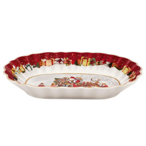 Блюдо овальное глубокое Villeroy & Boch Toy's Fantasy Санта и дети 29см 14-8332-2556