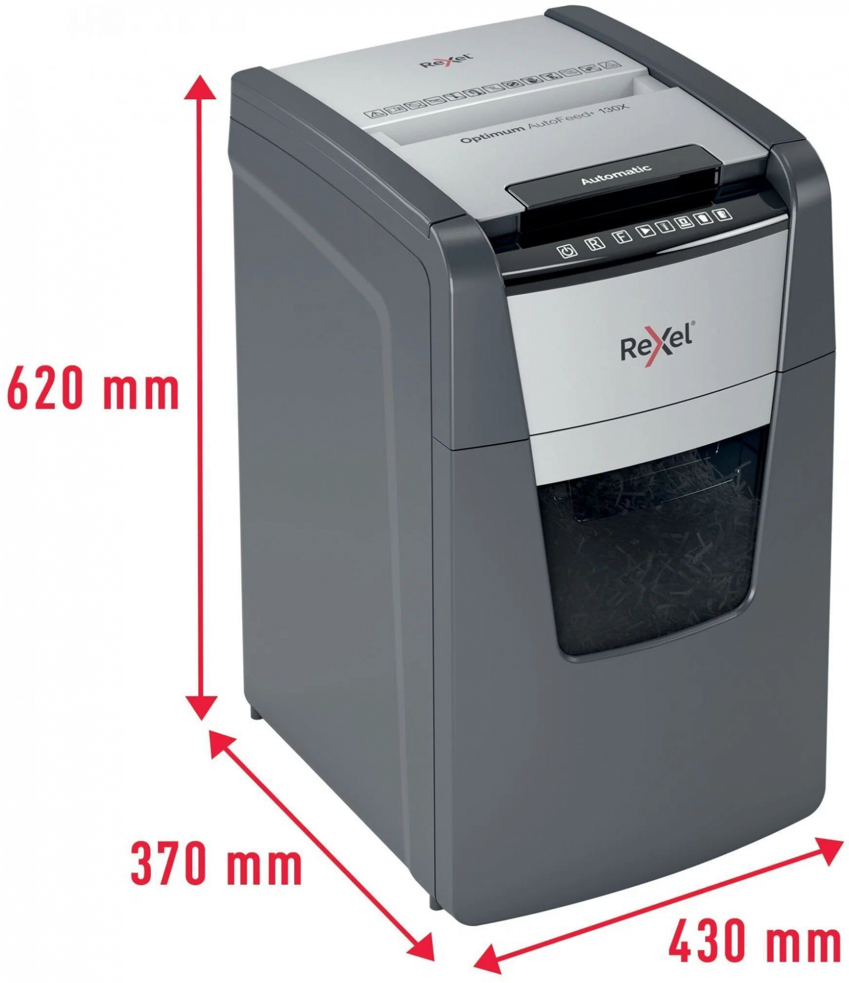 Уничтожитель бумаг Rexel Optimum AutoFeed 130X черный/серый