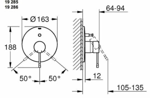 Смеситель для ванны Grohe Essence New 19285001, хром