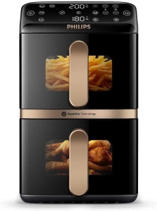 Аэрогриль Philips Ovi Stacked Dual Basket NA462/70, черный