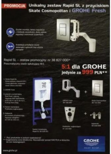 Комплект инсталляции 5 в 1 для унитаза Grohe Rapid SL 38827000, хром