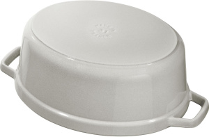 Чугунная овальная кастрюля Staub La Cocotte 6,7 л, белая трюфель 405014480