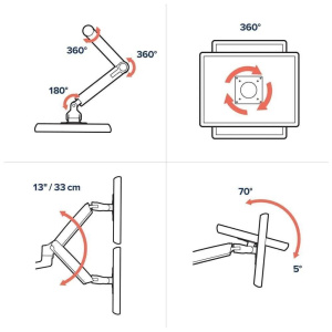 Ergotron LX Dual Stacking Arm Ergotron 45-492-216 (белый) крепление для двух мониторов