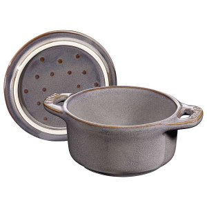 Кокот круглый Staub 10 см, 4 предмета серый