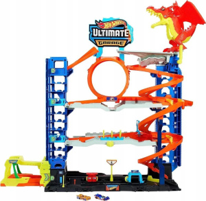 Hot Wheels City Mega Garaz Dragon Attack HKX48 2 машины