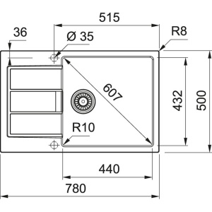 Кухонная мойка FRANKE S2D 611-78 XL оникс