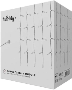 Светодиодная штора Twinkly Plus RGBW, 1 x 2 м, прозрачная